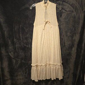 Urban Outfitters Gauze Cottage Vibe Long Flowy Dress with Tiny Roses Size M